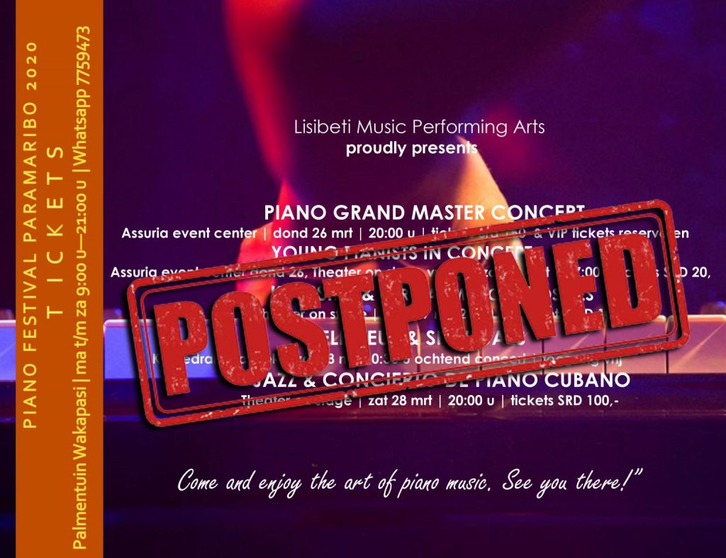 Piano Festival Postponed